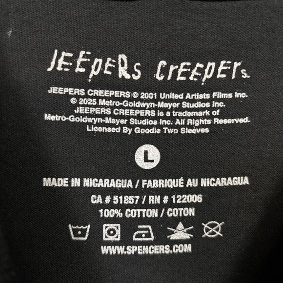 Jeepers Creepers “Where’d You Get Those Peepers” Horror Movie Graphic T-Shirt Si - Picture 4 of 4